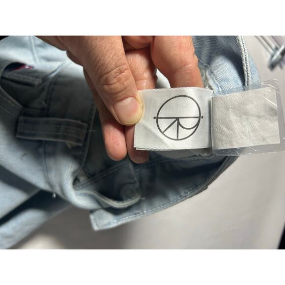 men’s size XL, light wash jeans NWT  at run  a smaller  look the measurement - Picture 12 of 15